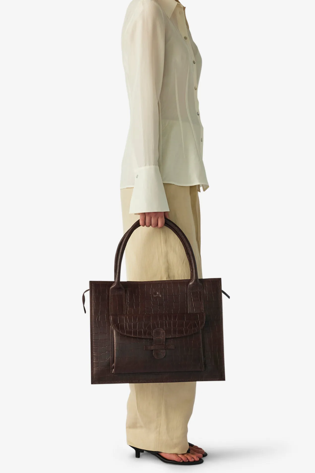 Ragusa shopper Valentina Dark brown