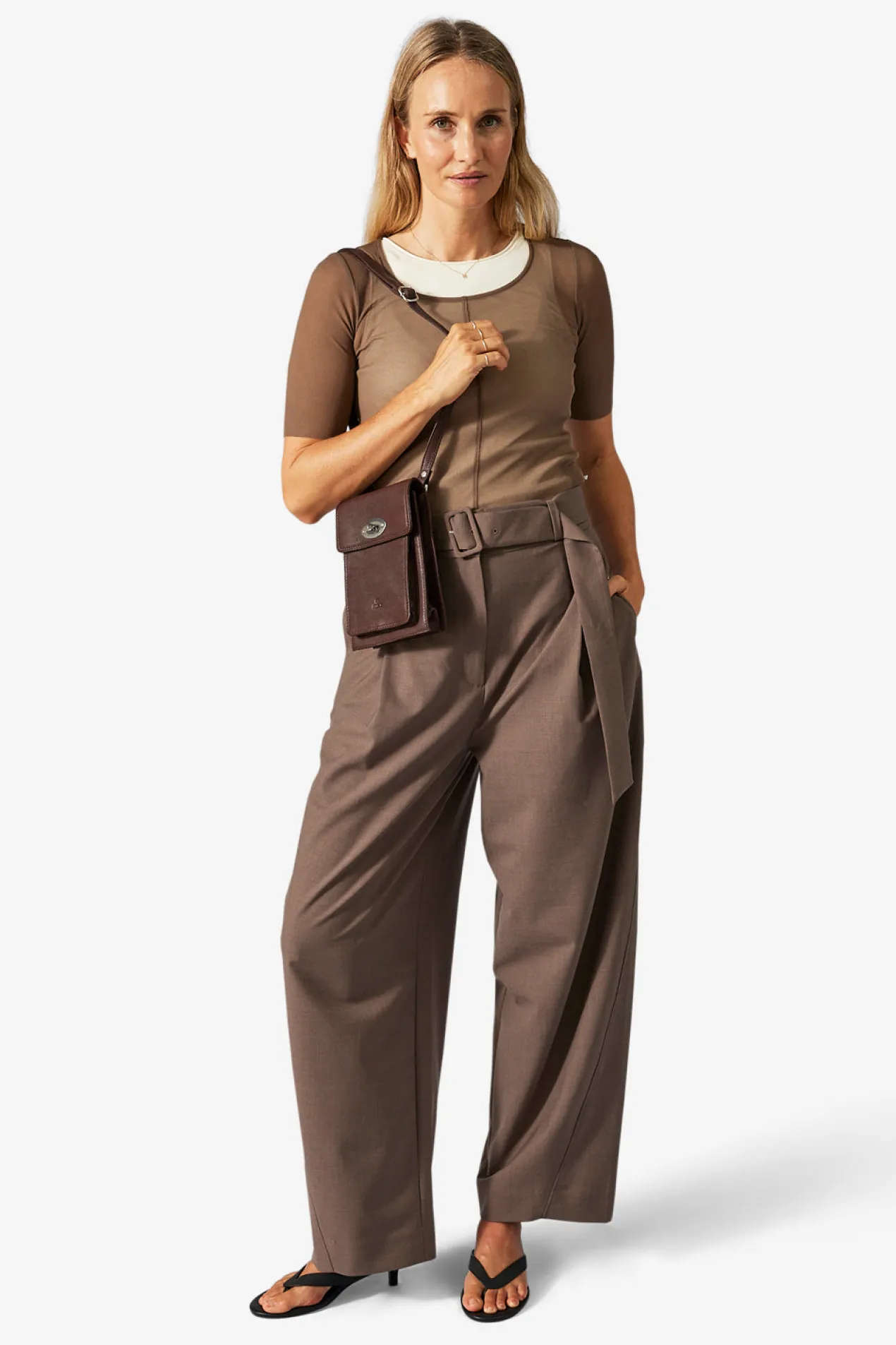 Ravenna shoulder bag Estelle Dark brown