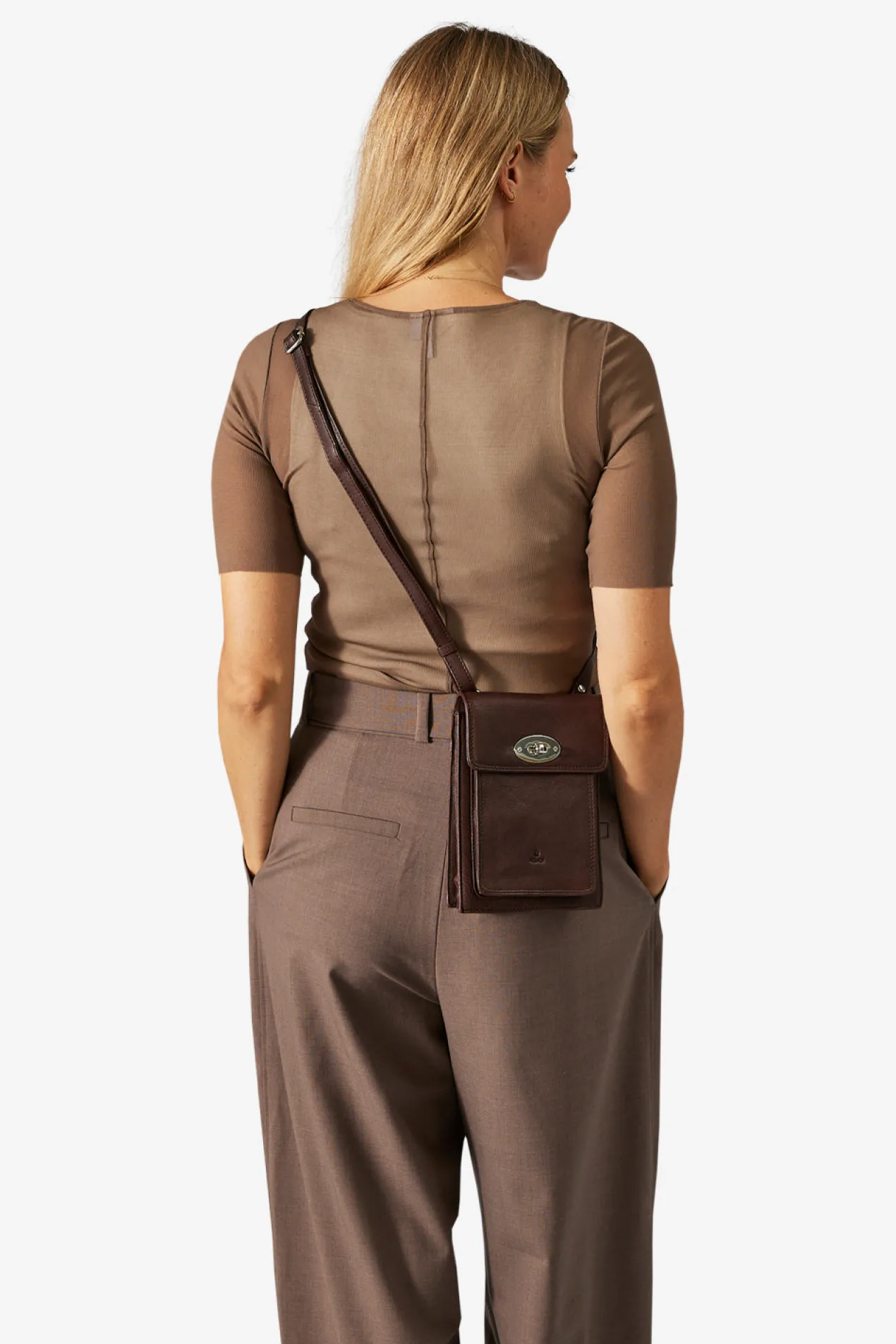 Ravenna shoulder bag Estelle Dark brown